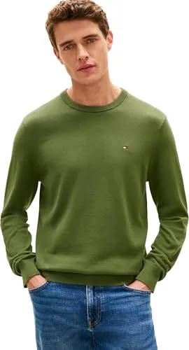 Tommy Hilfiger Essential Cotton maglione girocollo nero taglia L