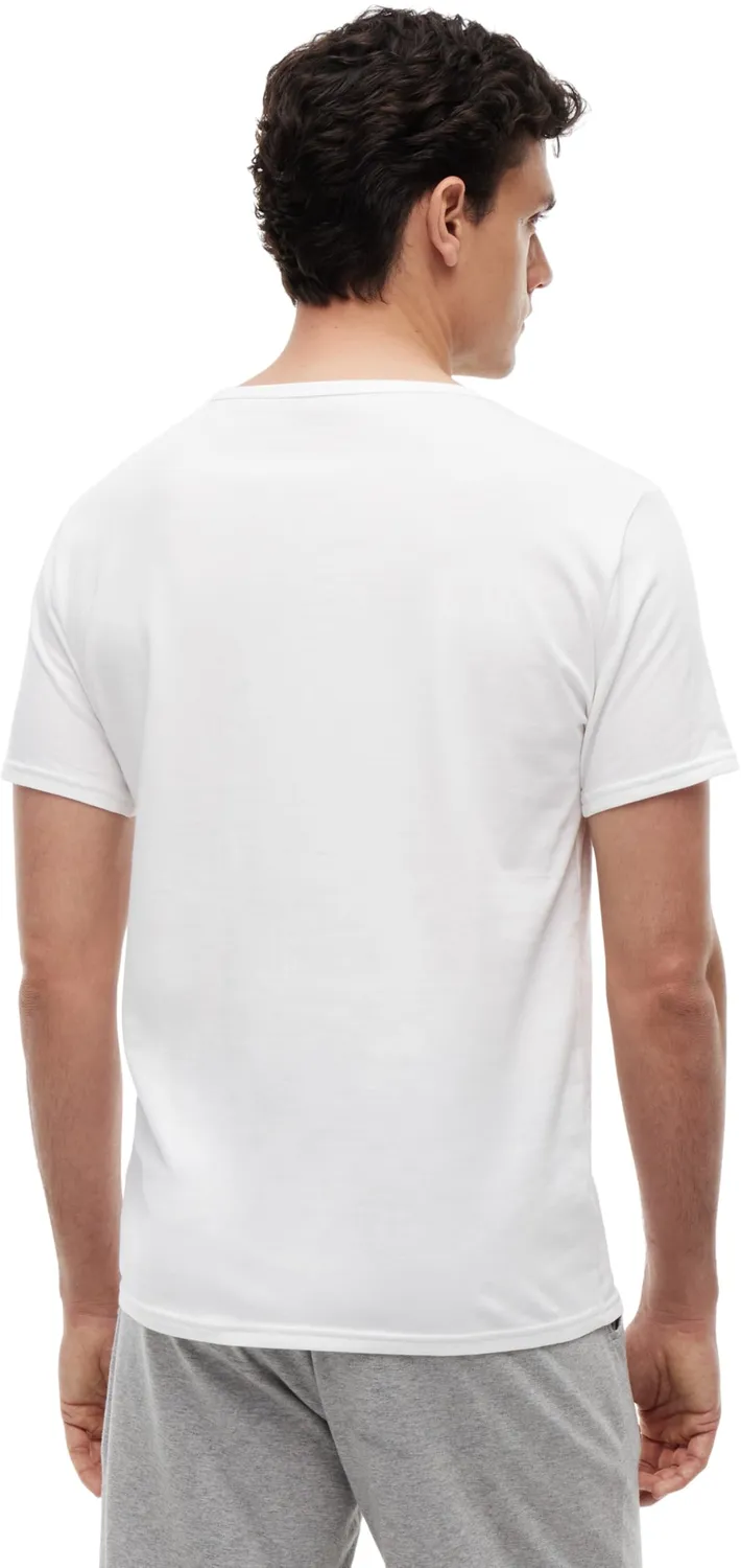 Tommy Hilfiger Stretch Scollo a V Maglietta Uomo 3 Pezzi Bianca