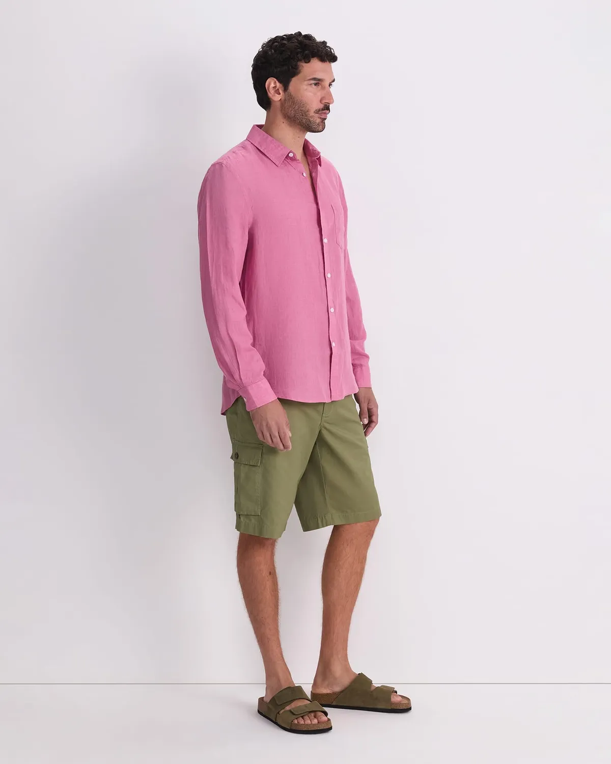 Sportscraft Delave camicia lino uomo manica lunga regolare