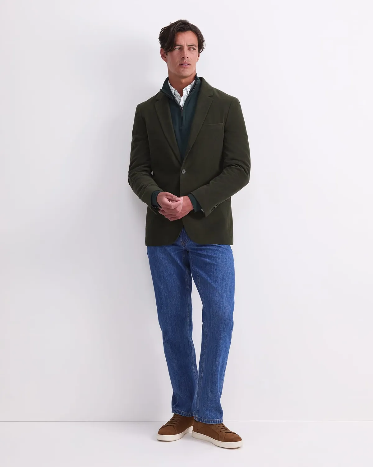 Sportscraft Italian Moleskin blazer donna 42 cotone