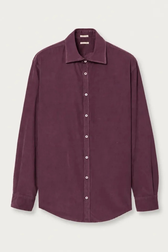 Massimo Alba Genova Camicia Uomo Tibetan Red Velluto