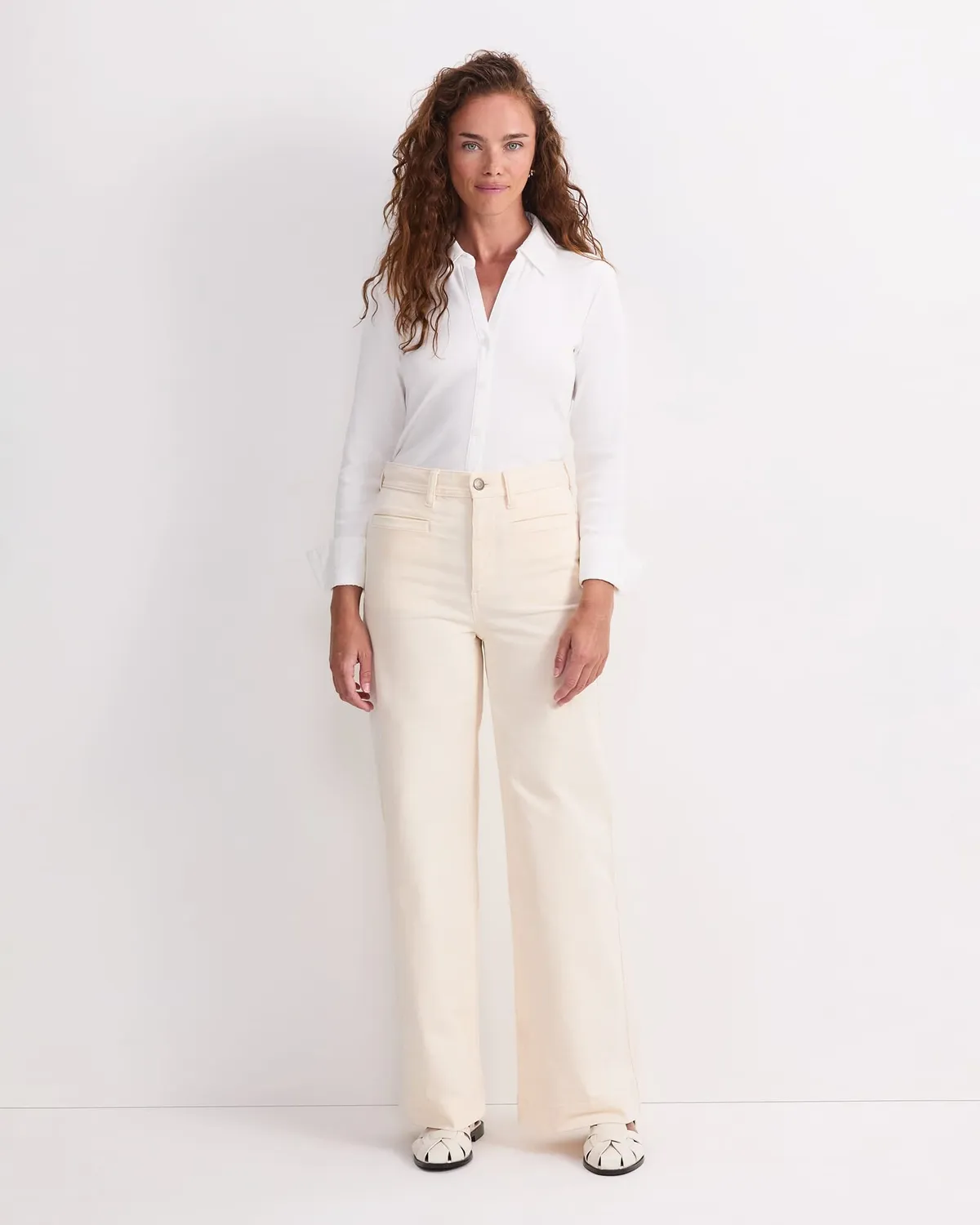 Sportscraft Cleo Cord Wide Leg 119728 jeans donna stretch