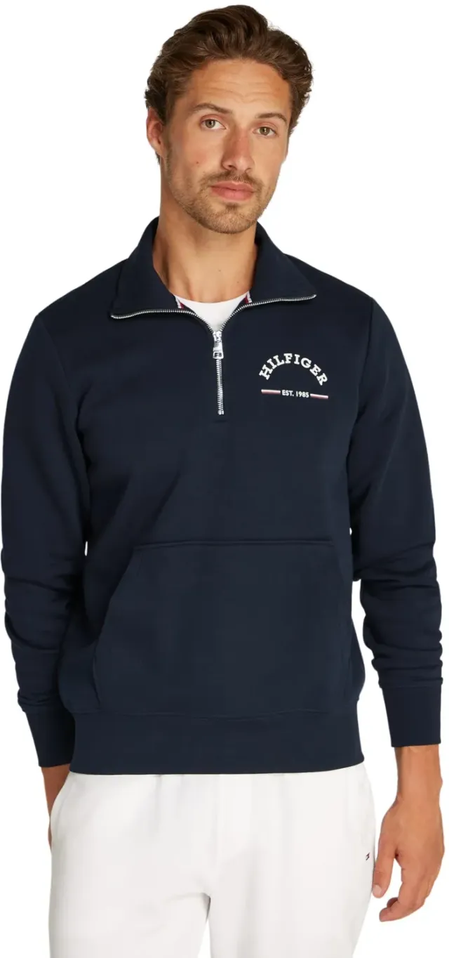 Tommy Hilfiger Collar Zip felpa uomo senza cappuccio blu XS
