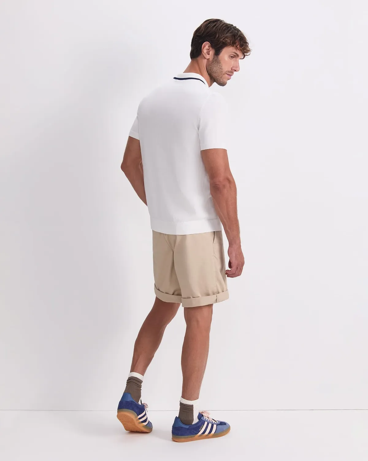 Sportscraft Brookes polo maglia zip cotone seta