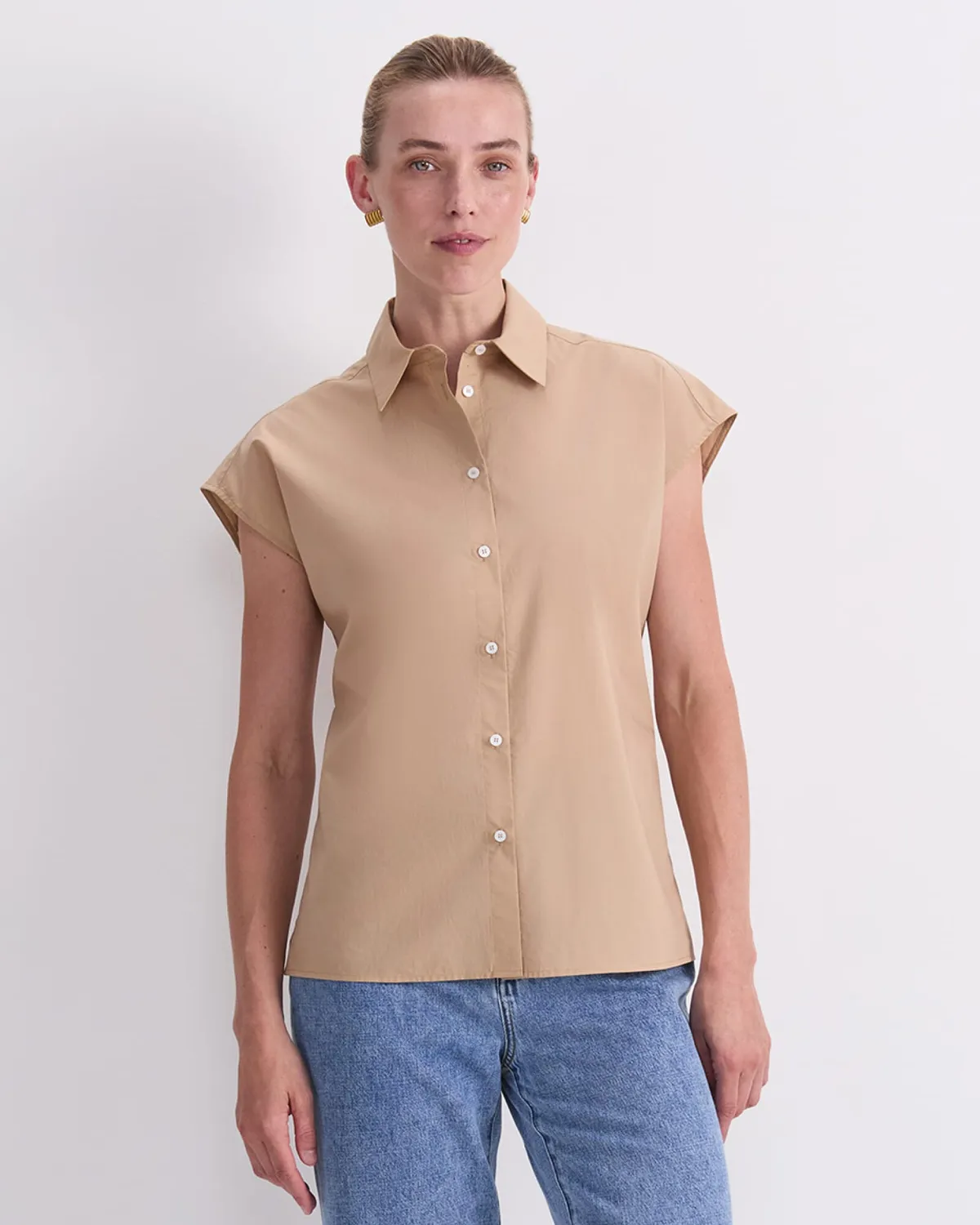 Sportscraft Mara camicia donna cotone smanicata