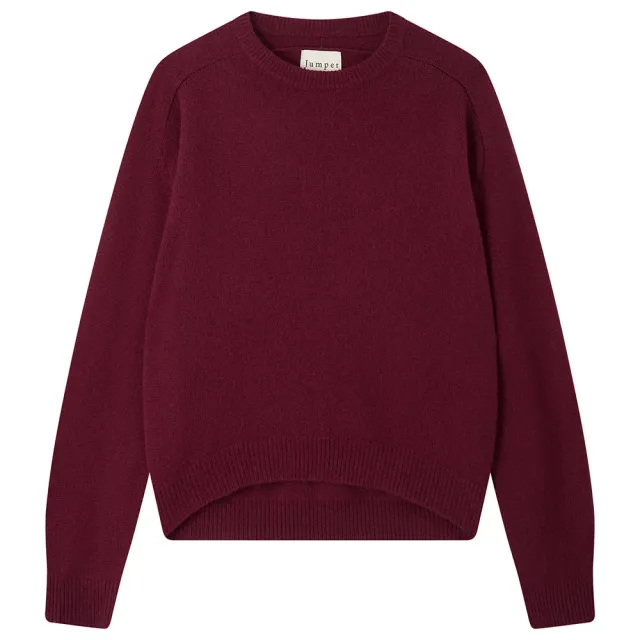 Jumper 1234 Oversize Crew maglione bordeaux cashmere