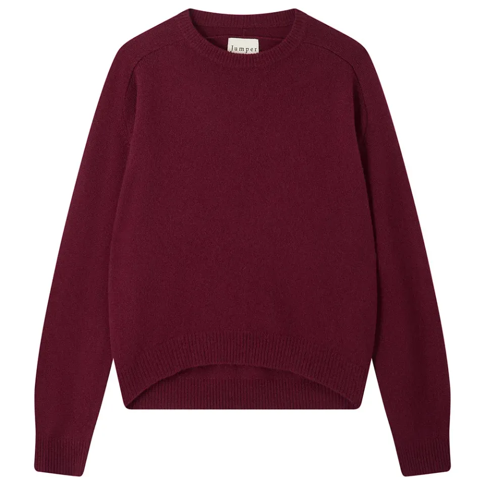 Jumper 1234 Oversize Crew maglione bordeaux cashmere