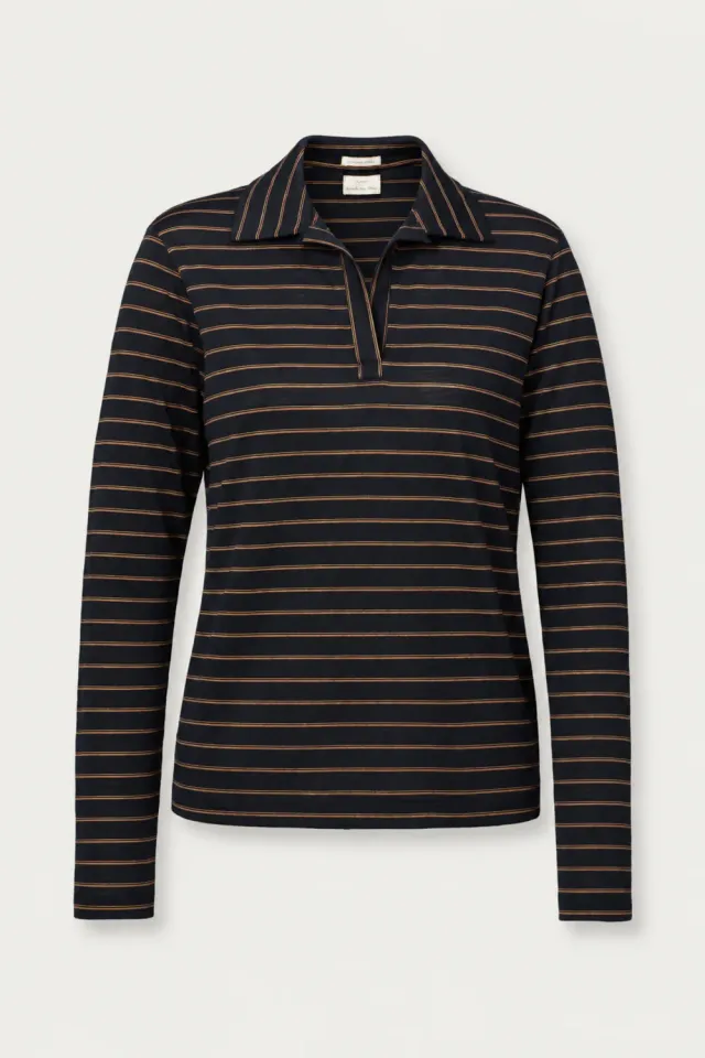 Massimo Alba Bordeaux polo donna blu lana vergine