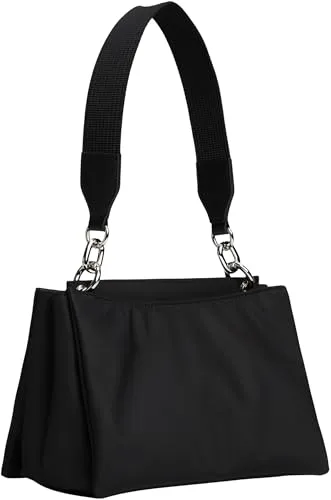Tommy Hilfiger TH Her Med Satchel Nylon borsa nera