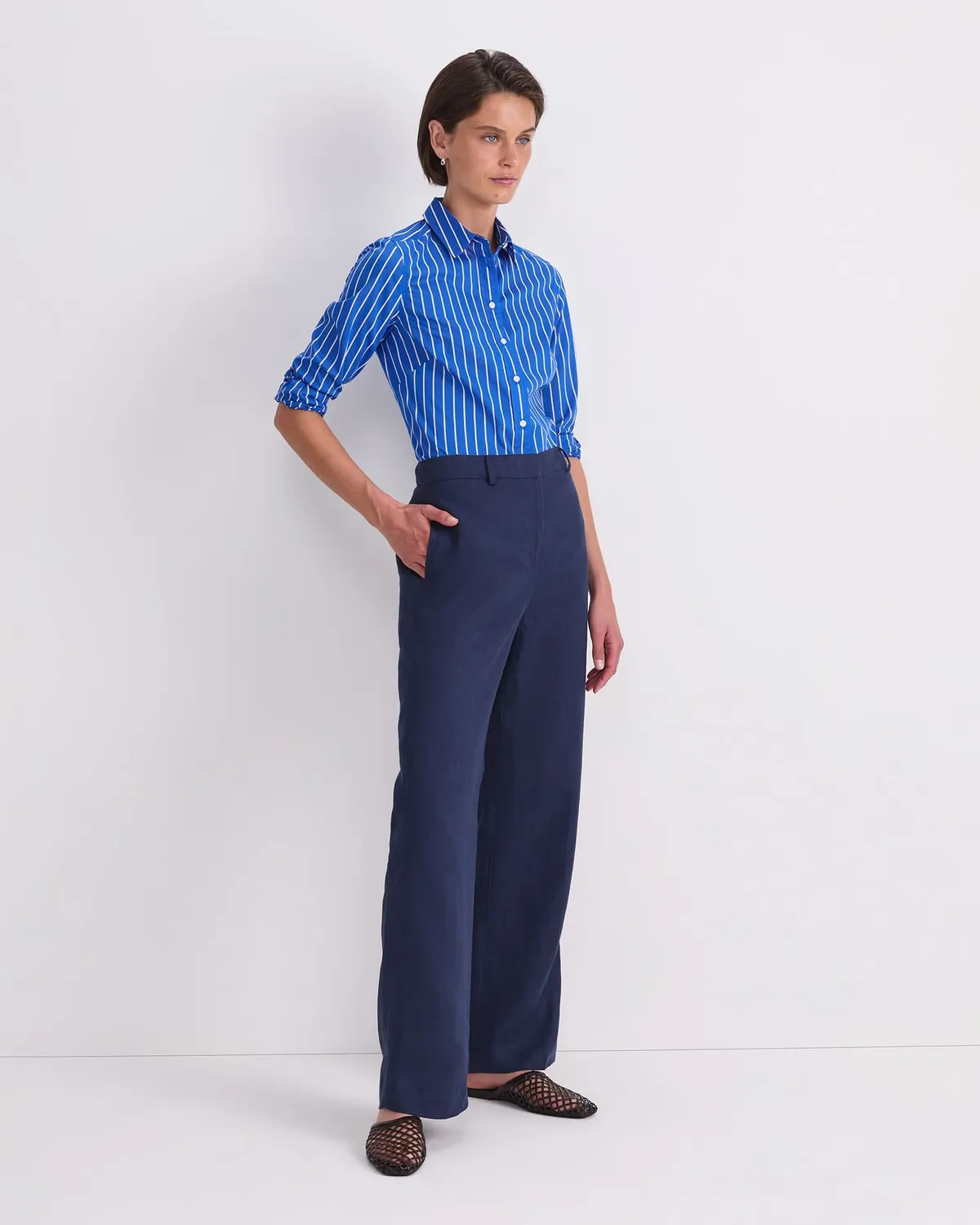 Sportscraft Freya Straight Linen pantaloni lino 100%