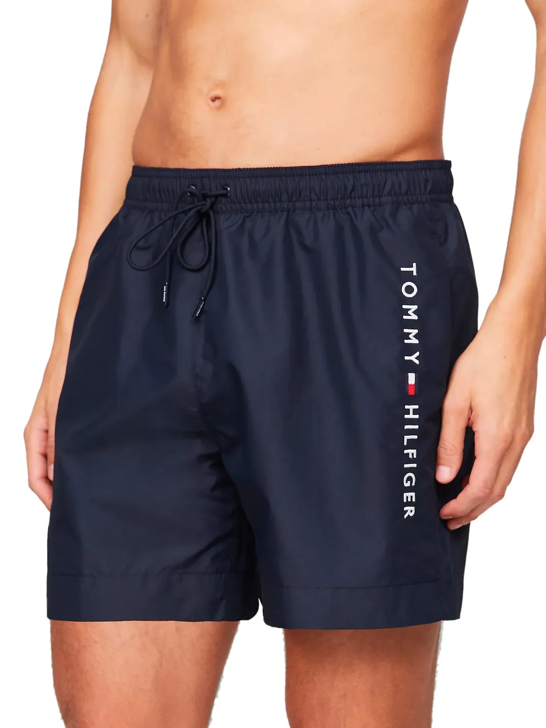 Tommy Medium Drawstring Costume Bagno Uomo Nero
