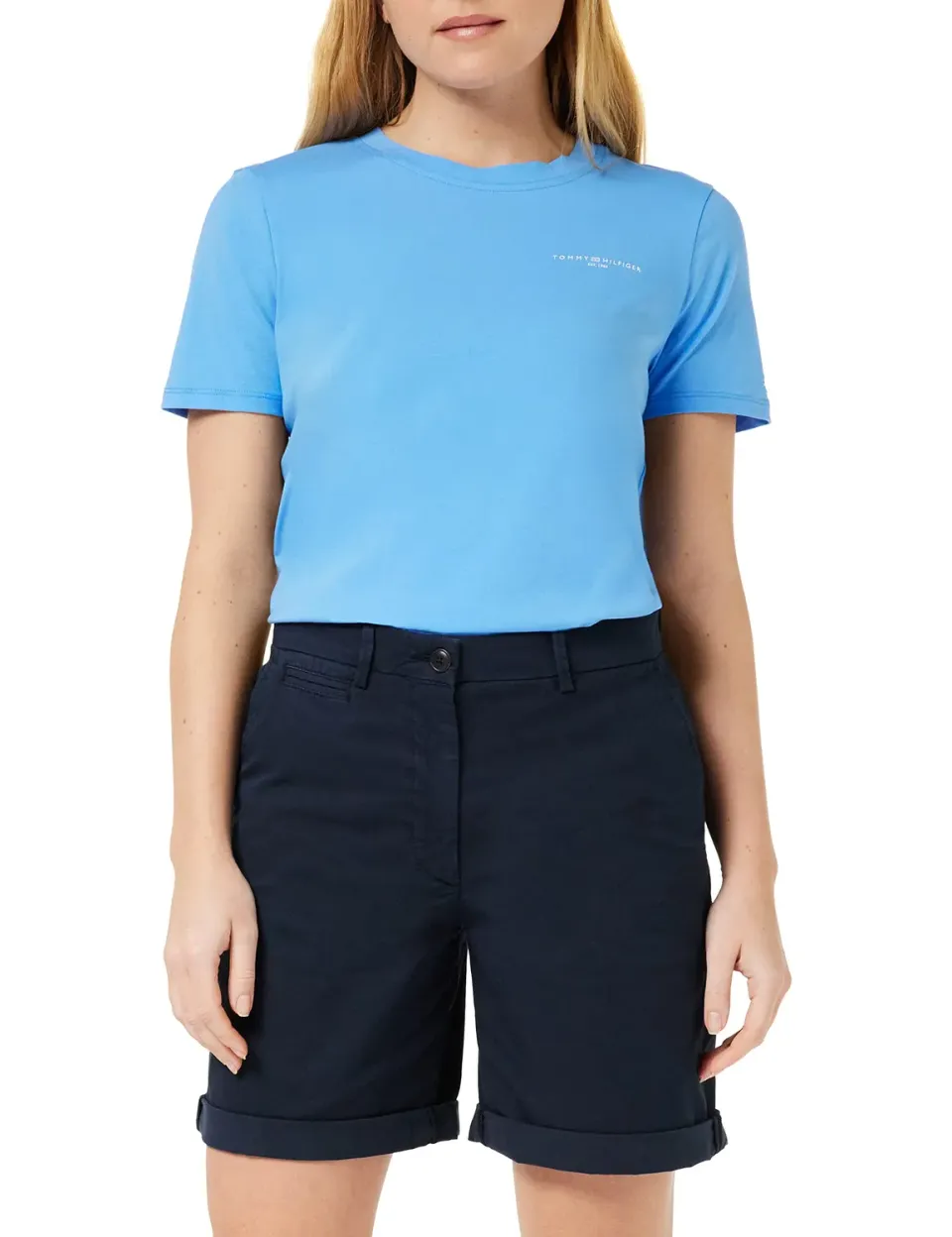 Tommy Hilfiger Mom Fit pantaloncini chino donna ecru 46