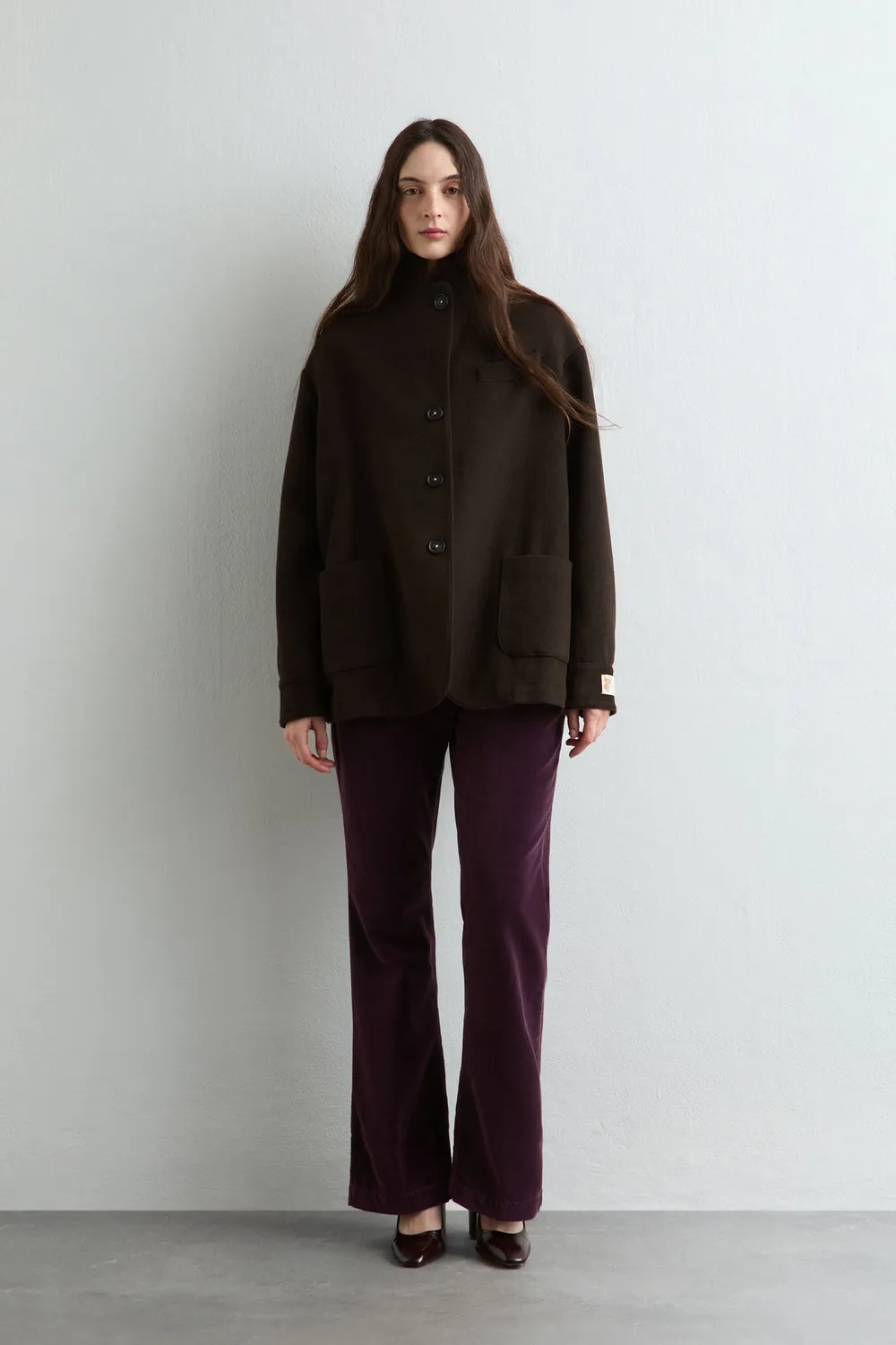 Massimo Alba Milly caban cashmere deep brown donna