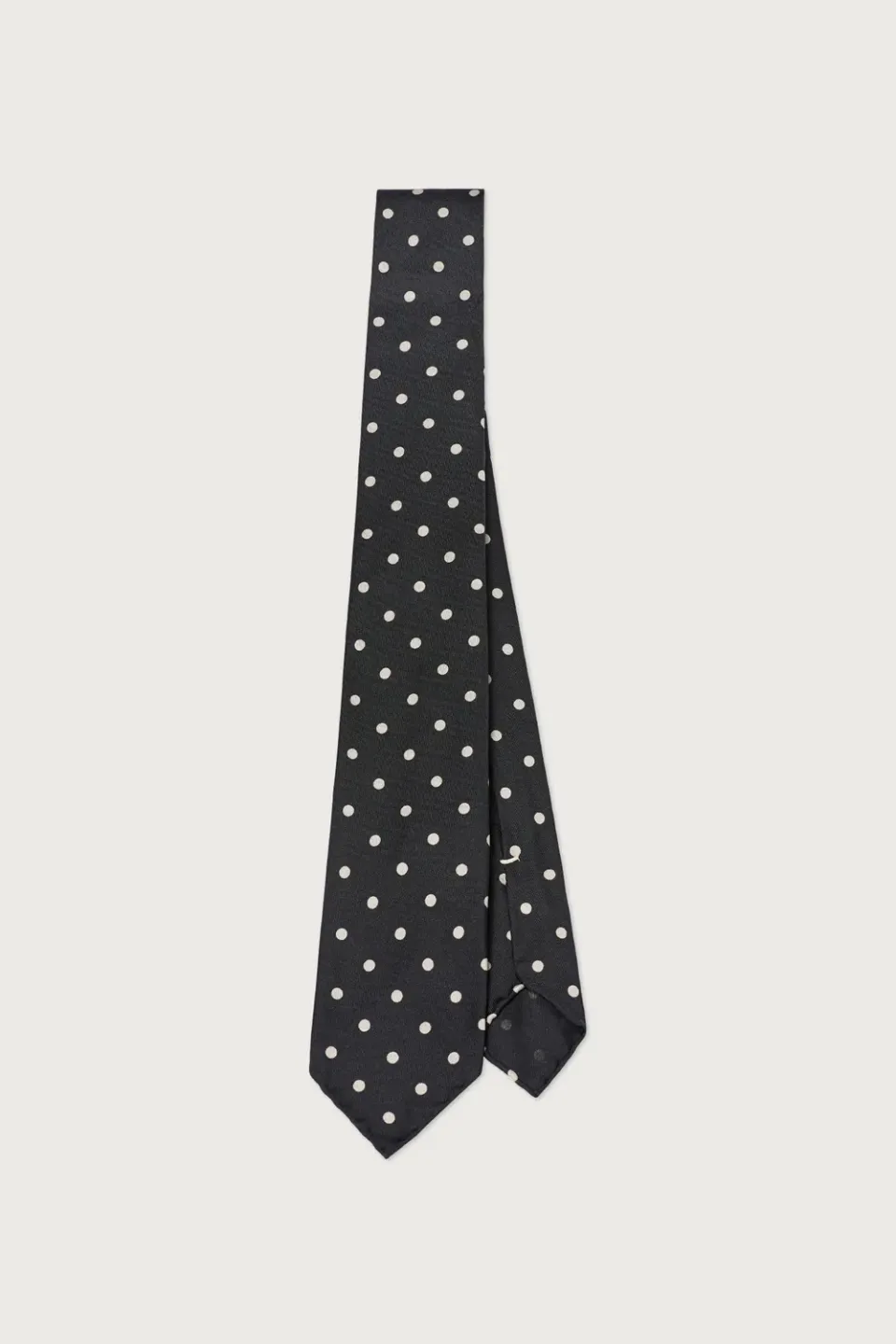 Massimo Alba Tie cravatta seta nero pois