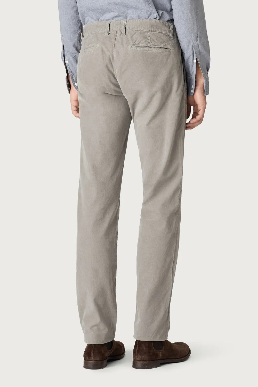 Massimo Alba WINCH2 pantalone alluminio velluto slim