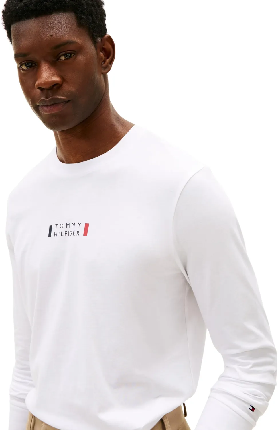 Tommy Hilfiger maglietta maniche lunghe S grigia cotone