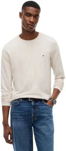 Tommy Hilfiger Slim Fit maglia maniche lunghe XL beige cotone