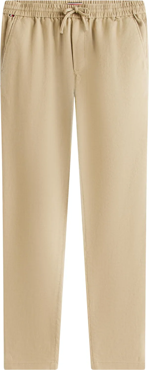 Tommy Hilfiger Harlem MW0MW42336 pantaloni chino beige lino