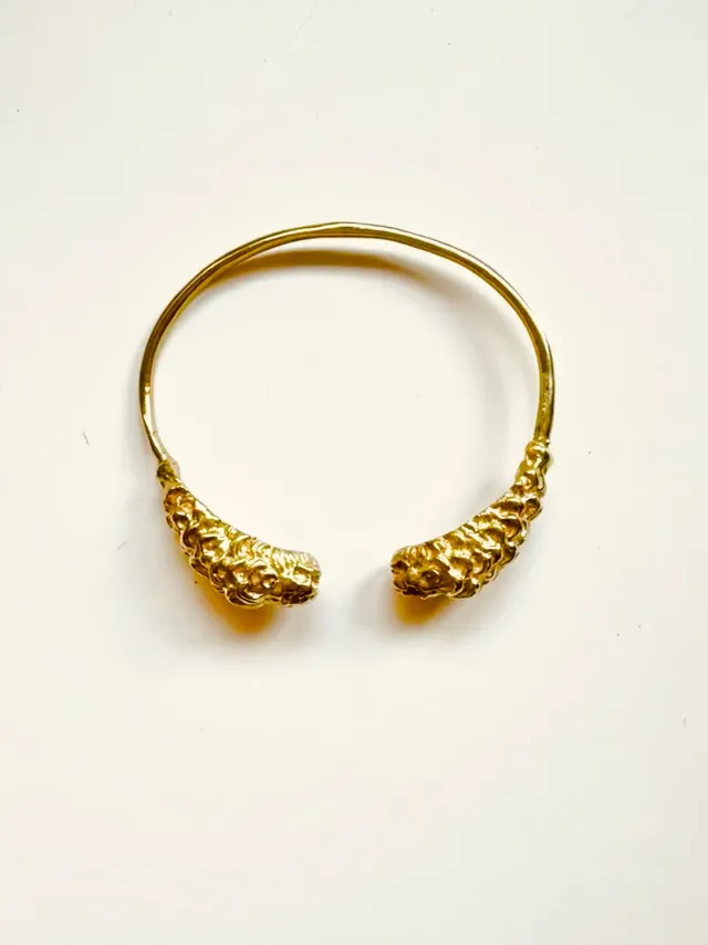 LOL Roma Leone bracciale ottone lavorato