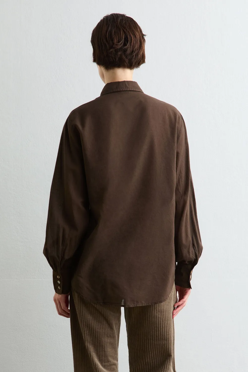 Massimo Alba Anna Camicia Donna Chicory Coffee Cashmere