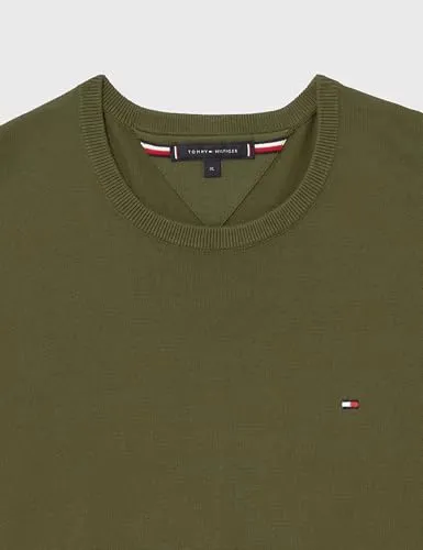 Tommy Hilfiger Essential Cotton maglione girocollo verde XL cotone