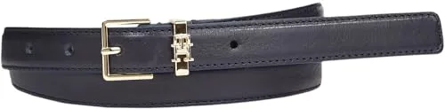 Tommy Hilfiger TH Square Cintura Pelle Donna 85 Space Blue