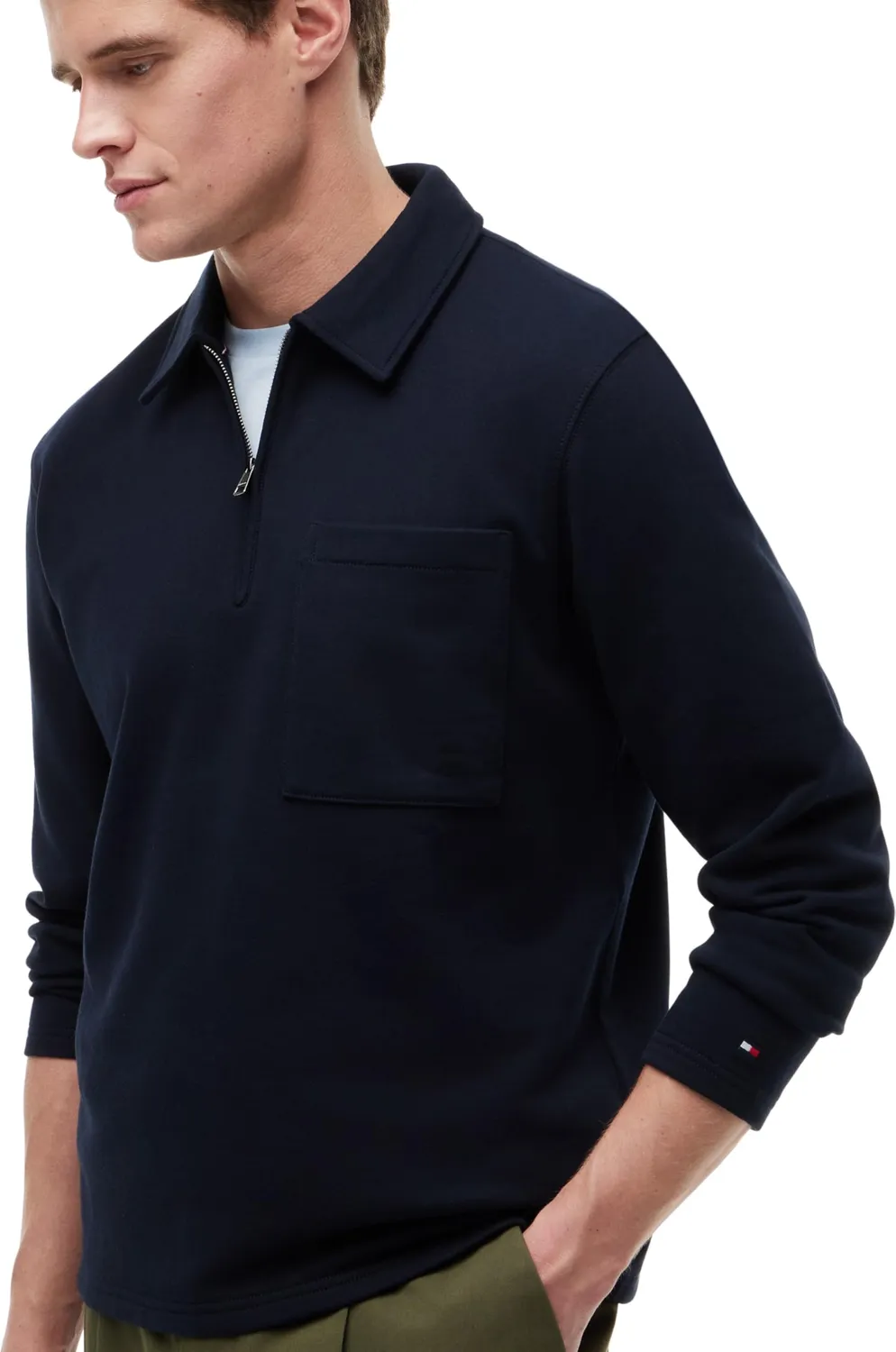 Tommy Hilfiger Essential Terry MW0MW43213 felpa uomo beige