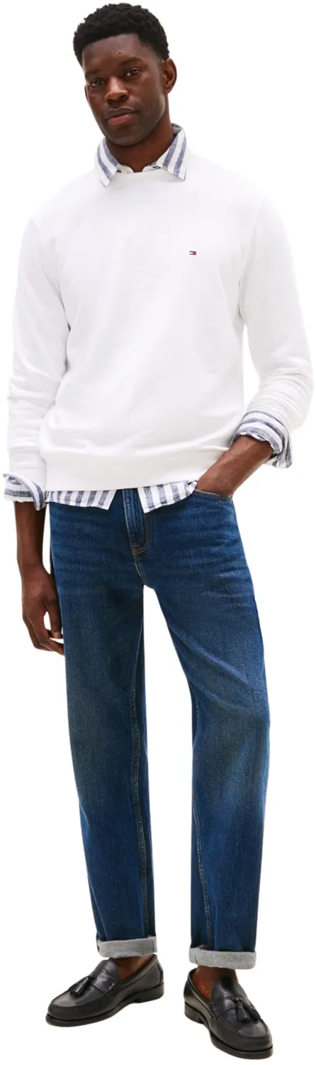 Tommy Hilfiger Essential Terry Crewneck felpa uomo bianca M