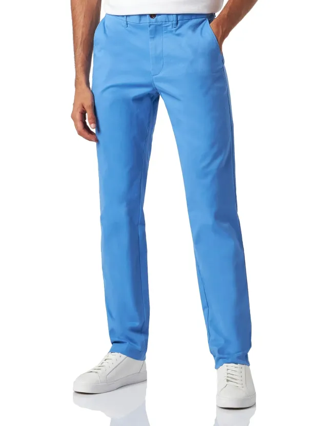 Tommy Hilfiger Cotton Chinos pantaloni Iconic Blue 33W/28L cotone