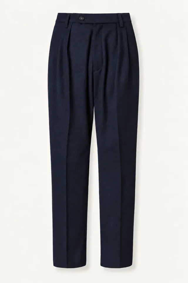 Massimo Alba Stan pantaloni uomo lana dark blue