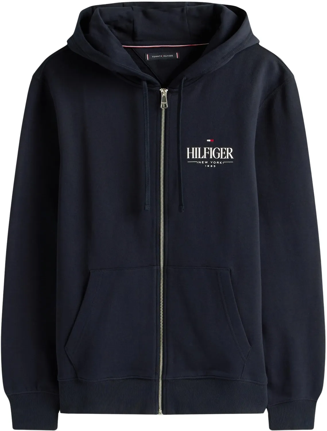 Tommy Hilfiger Stacked Felpa Uomo Zip S Blu Desert Sky