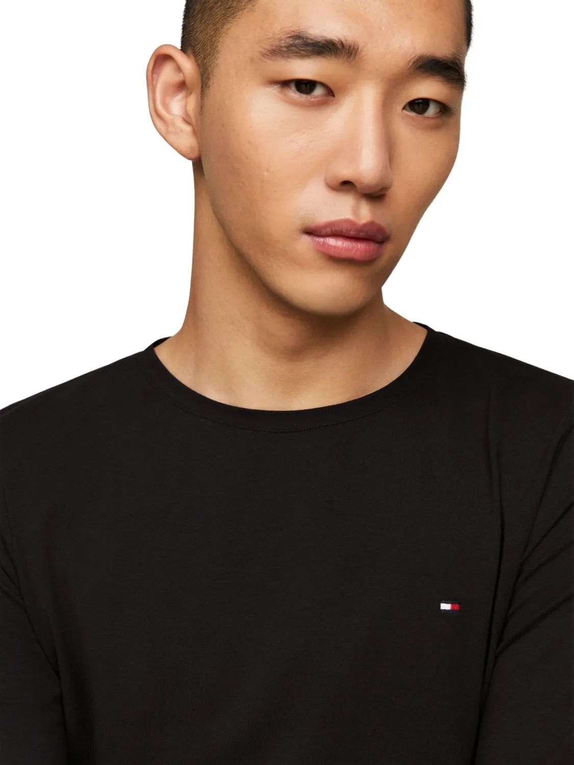 Tommy Hilfiger MW0MW10804 camicia slim uomo nera stretch