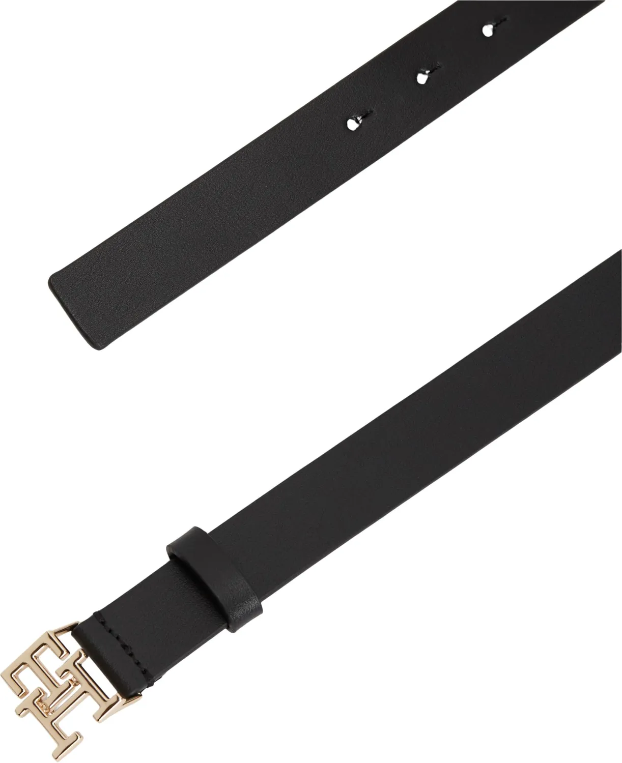 Tommy Hilfiger Logo 2,5 cm cintura pelle donna 80 nera sottile