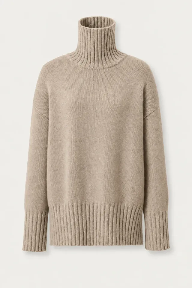 Massimo Alba Cara Dolcevita Donna Sesame Cashmere