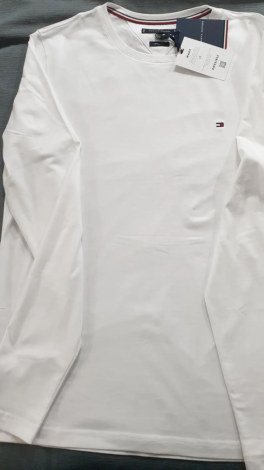 Tommy Hilfiger MW0MW10804 camicia slim uomo nera stretch