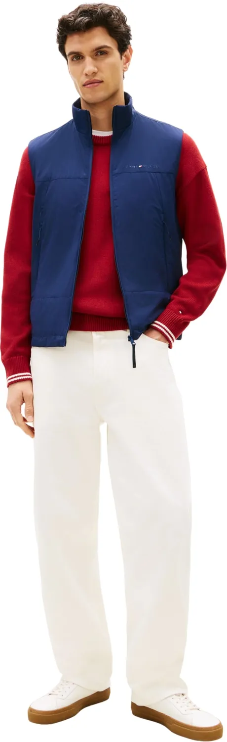 Tommy Hilfiger gilet uomo smanicato nero trapuntato