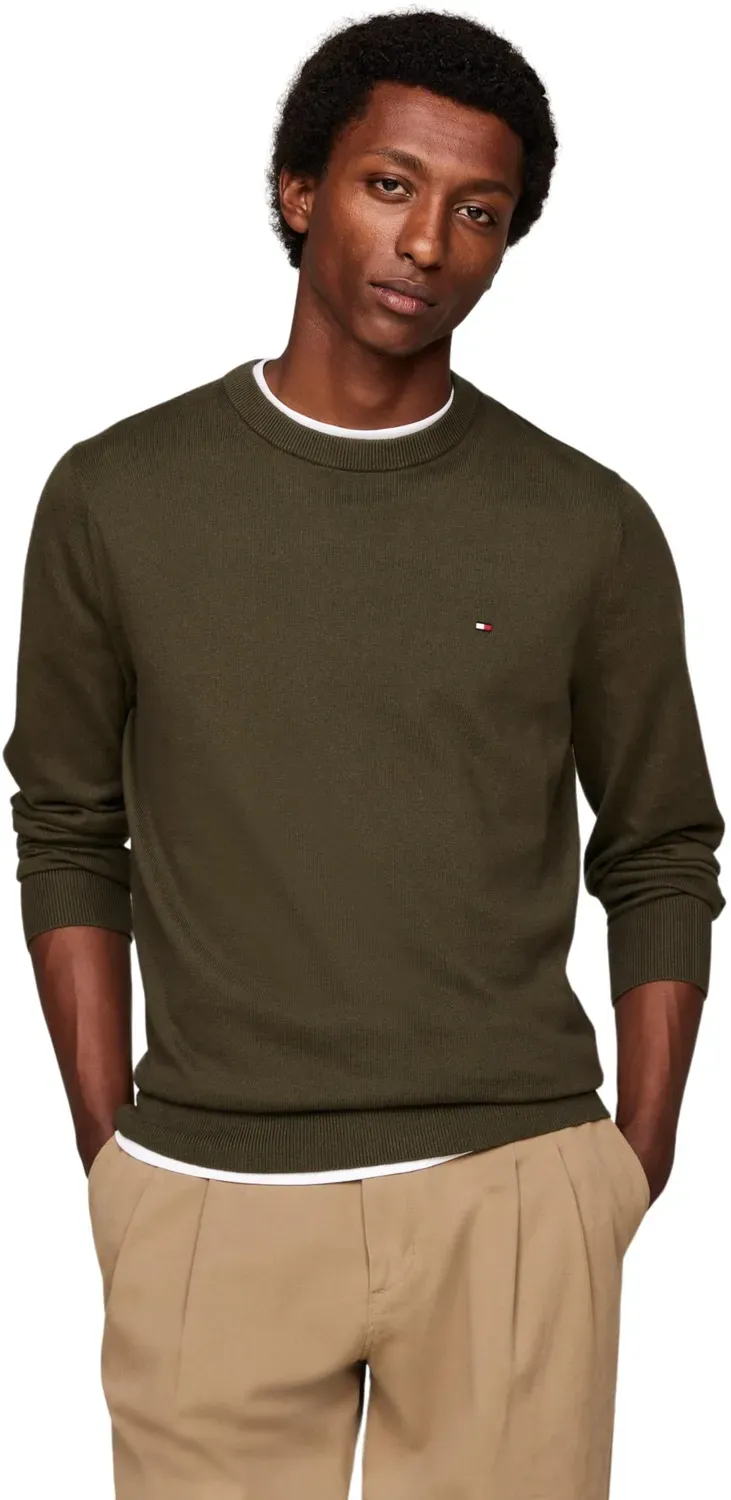 Tommy Hilfiger Crew Neck pullover uomo verde Army Green 3XL
