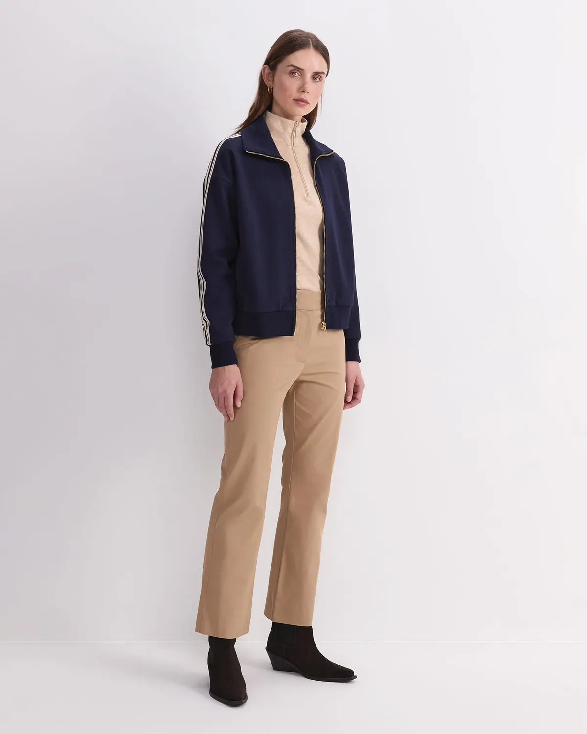 Sportscraft Bailey felpa zip collo alto cotone