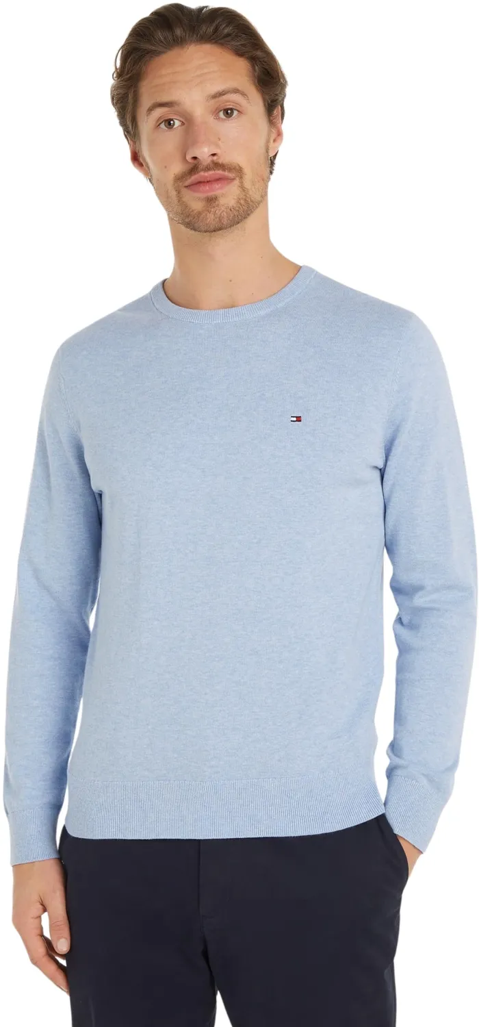 Tommy Hilfiger Essential Cotton maglione uomo blu desert sky