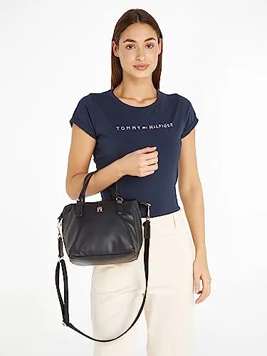 Tommy Hilfiger Poppy tote piccola donna nera tracolla