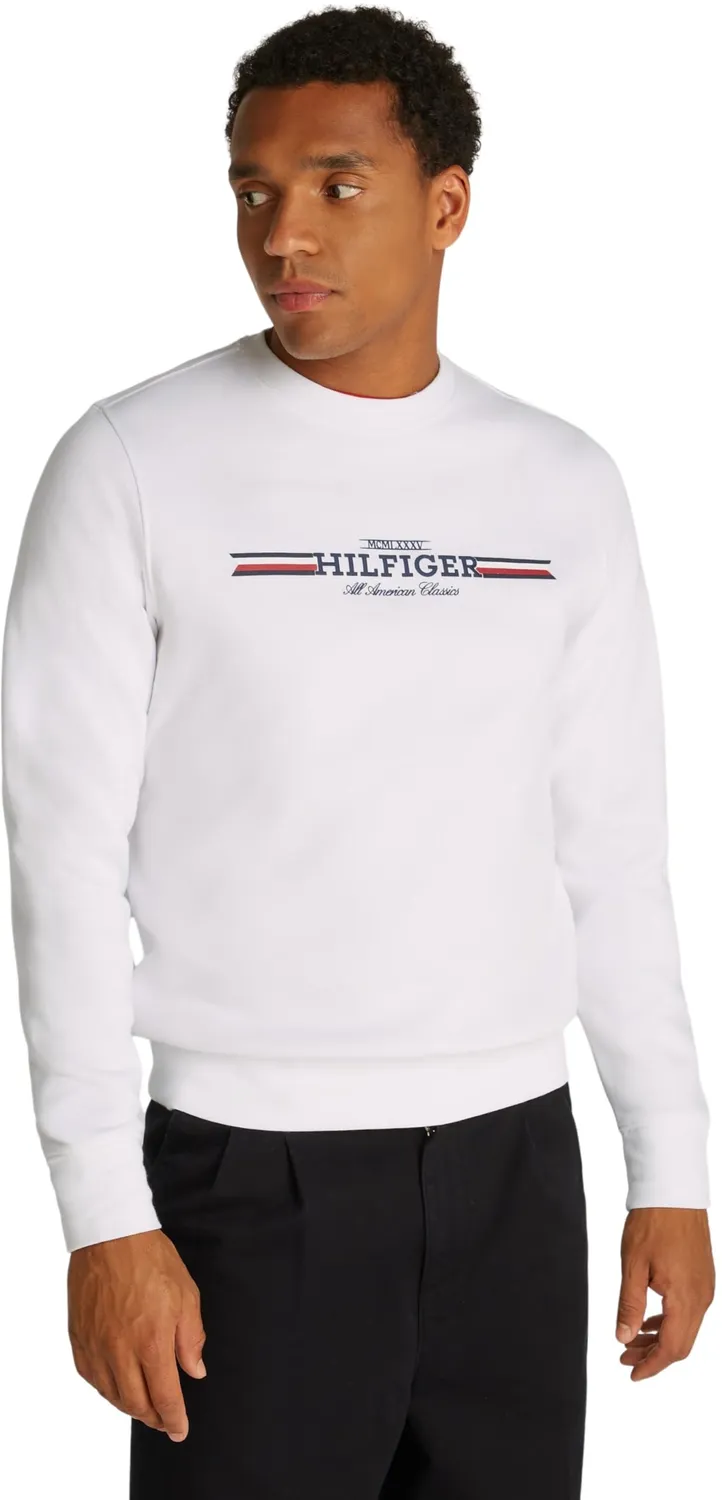Tommy Hilfiger felpa girocollo uomo scollo rotondo
