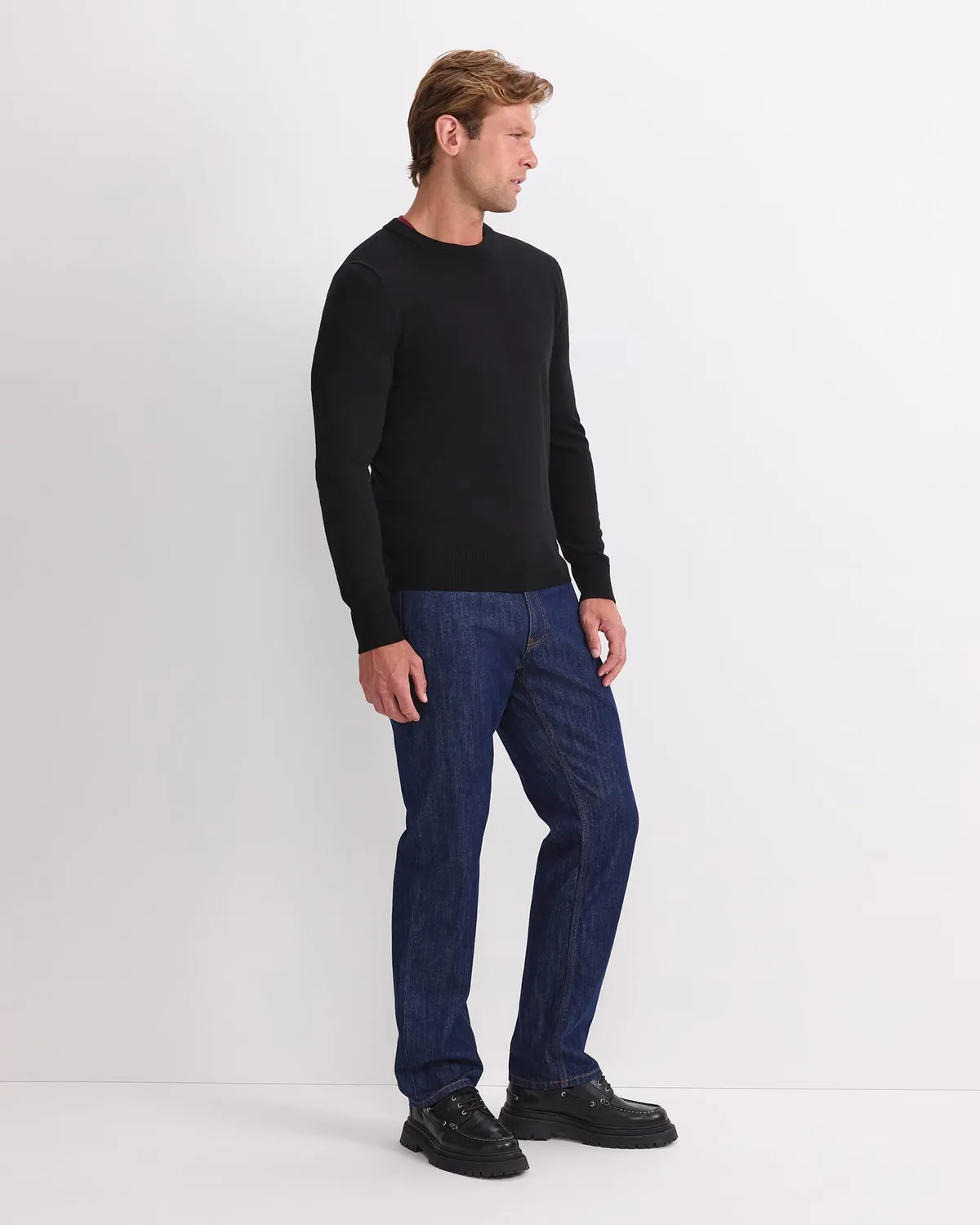 Sportscraft Merino Crew Neck maglione uomo lana merino