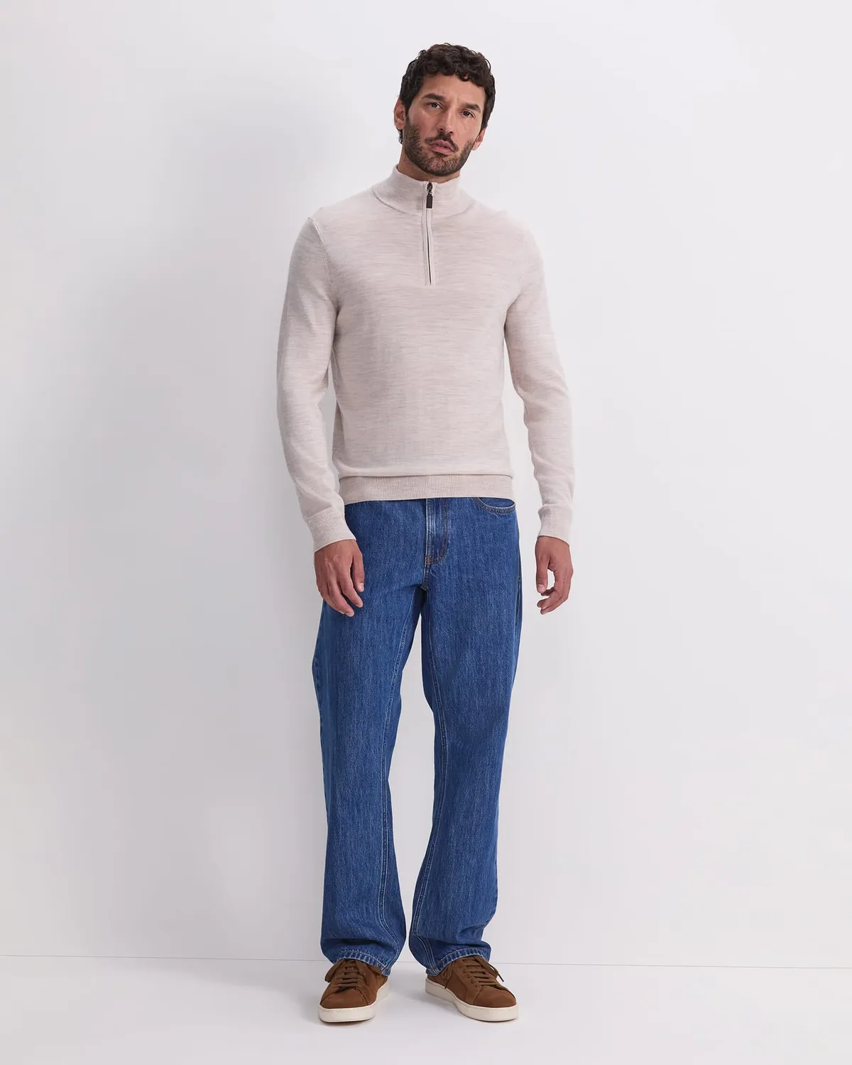 Sportscraft Merino Quarter Zip maglione lana merino mezza zip