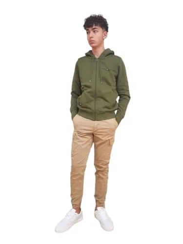 Tommy Hilfiger Logo Pelliccia giacca uomo verde pesante