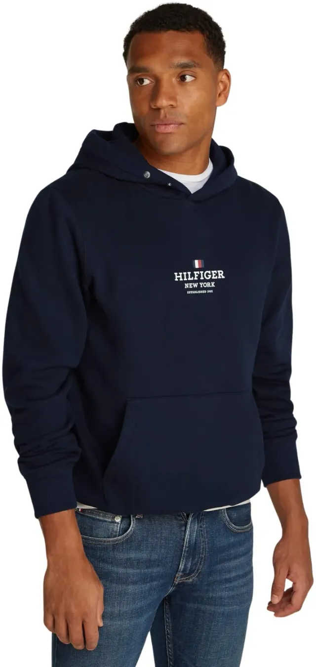 Tommy Hilfiger felpa cappuccio uomo taglia S blu felpata