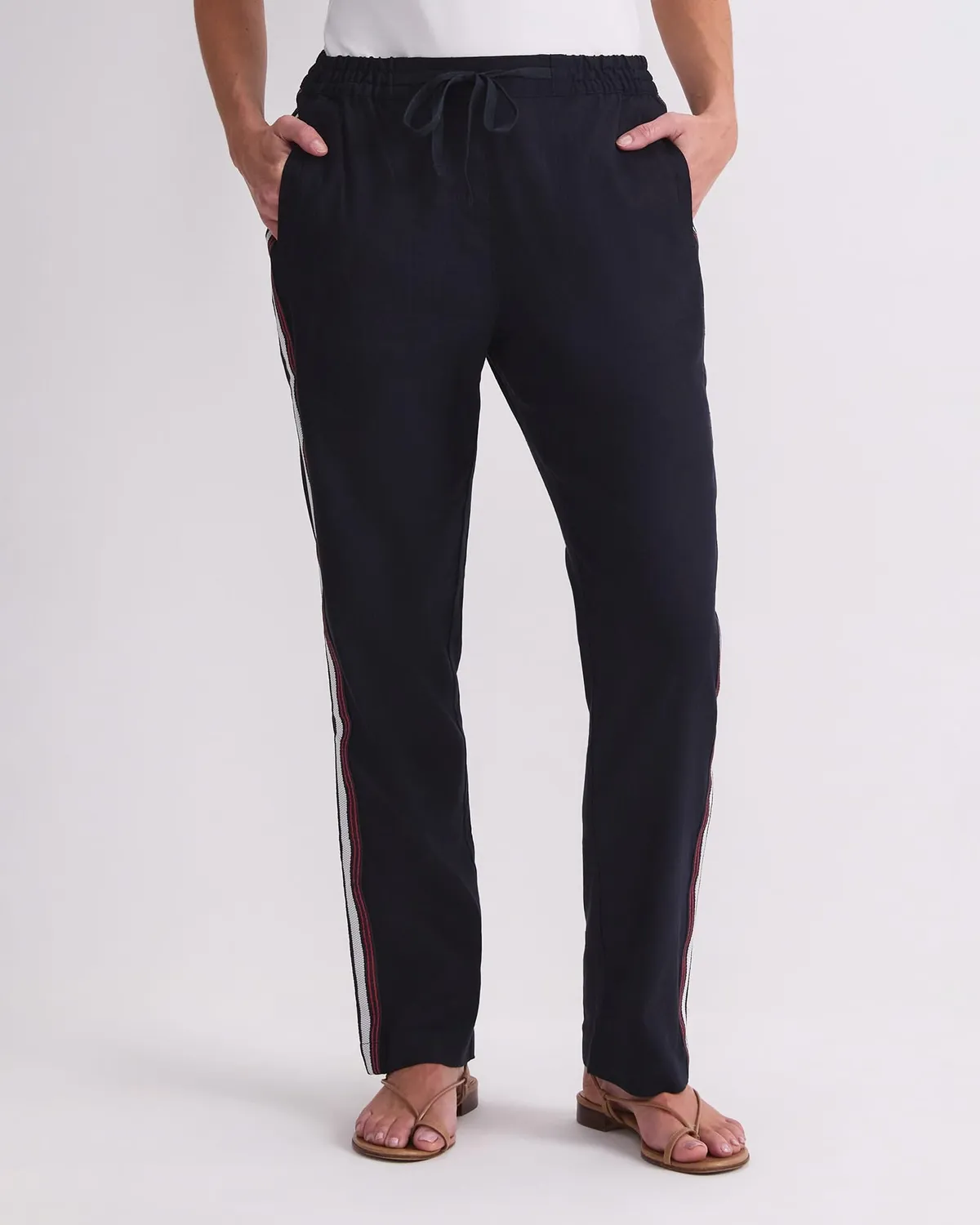 Sportscraft Rosa Side Stripe Linen pantalone lino donna