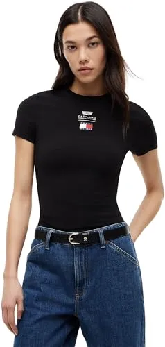 Tommy Hilfiger TH X CF1 Logo Fitted Tee t-shirt donna taglia L