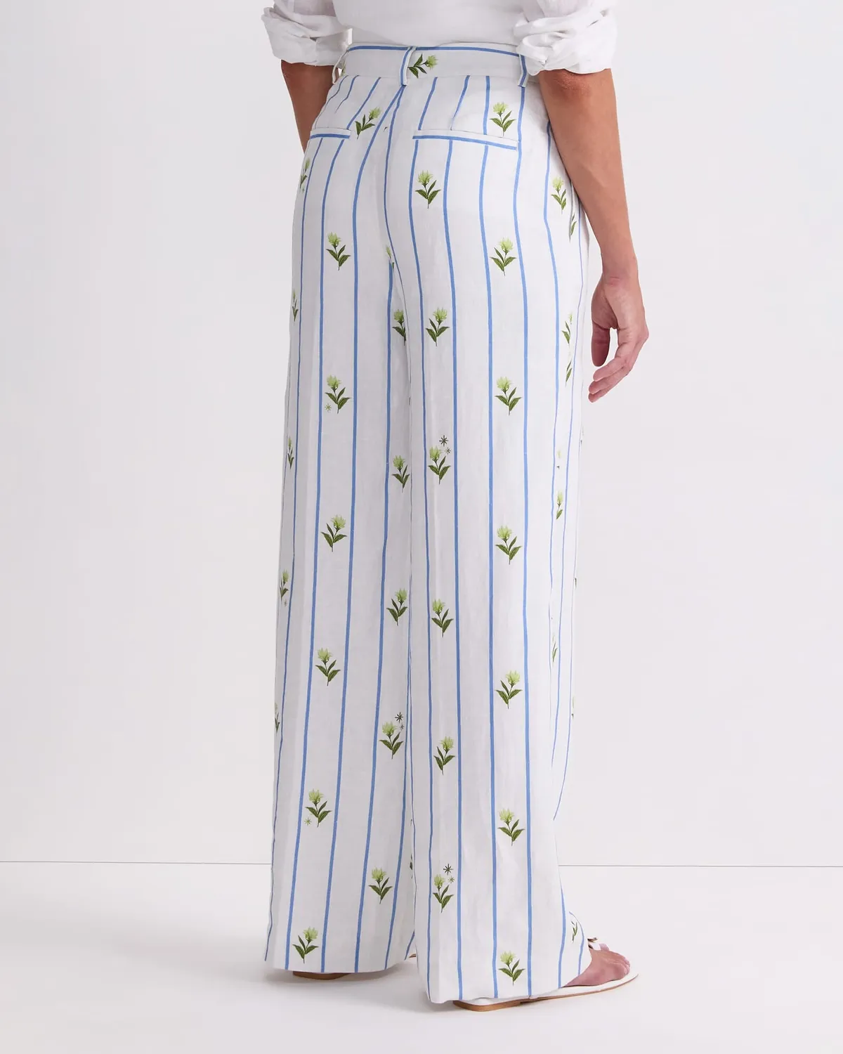 Sportscraft Hampton Stripe pantalone lino donna