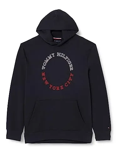 Tommy Hilfiger BT-Monotype Roundall MW0MW34136 felpa uomo cappuccio