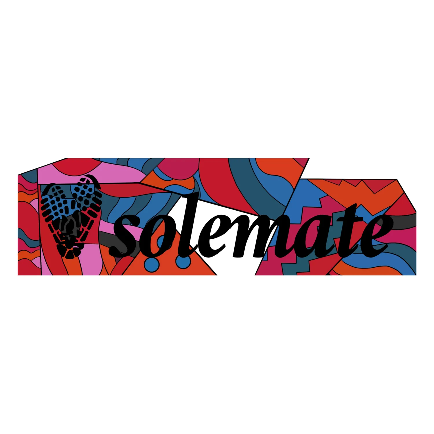 Solemate Abstract Art Box Logo t-shirt bianca